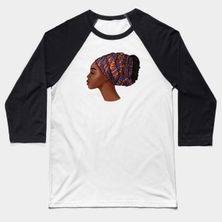 Beautiful african girl in turban Baseball T-Shirt